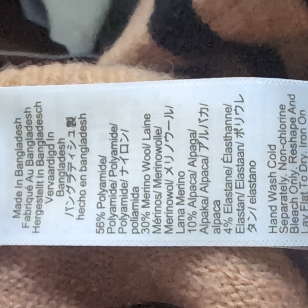 J. Crew Camel and Black Striped Cowl Neck Sweater - Picture 4 of 7